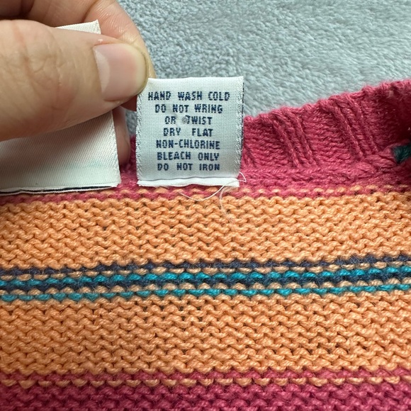 Vintage Nuovo Cardigan Sweater Knit Southwestern Aztec Desert Boho Tribal Wmns M - Picture 5 of 7